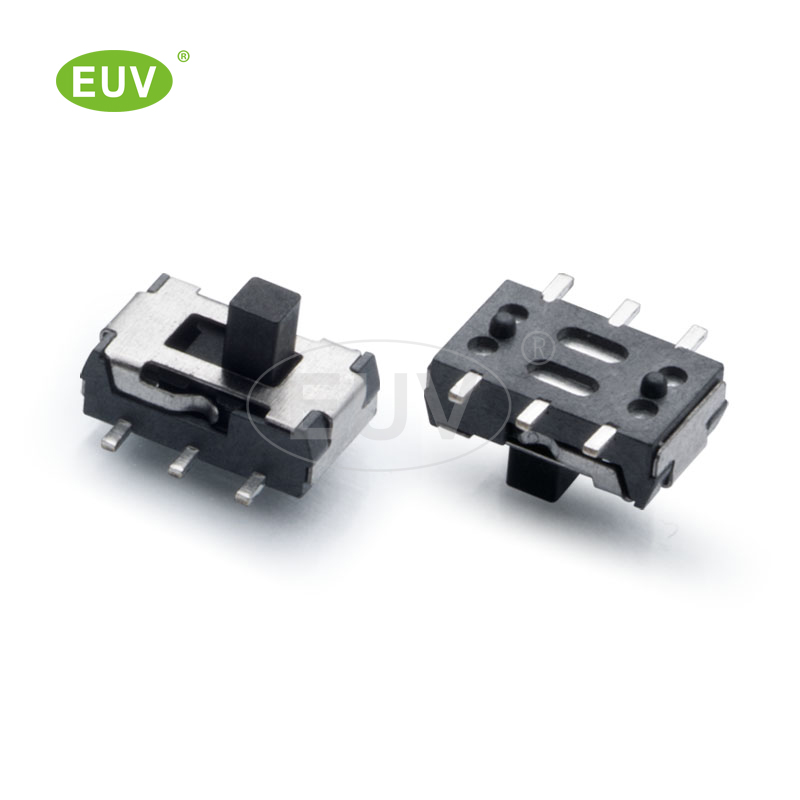 6P 正拔 2P2T 柄高1.5mm 貼片撥動(dòng)開(kāi)關(guān)