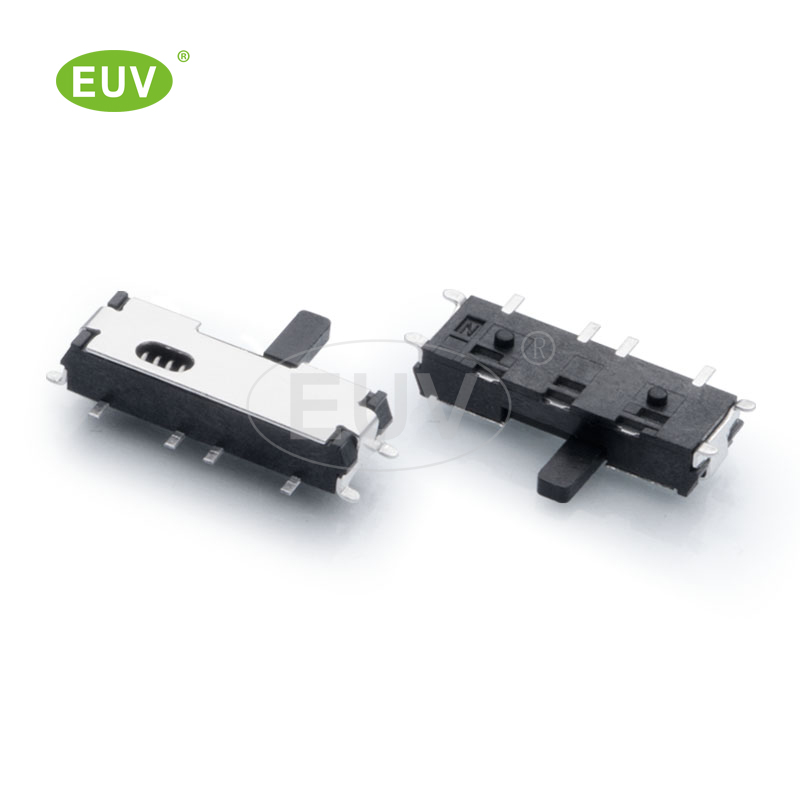 4P 側(cè)拔 1P2T 左復(fù)位 柄高2.5mm 貼片撥動(dòng)開(kāi)關(guān)