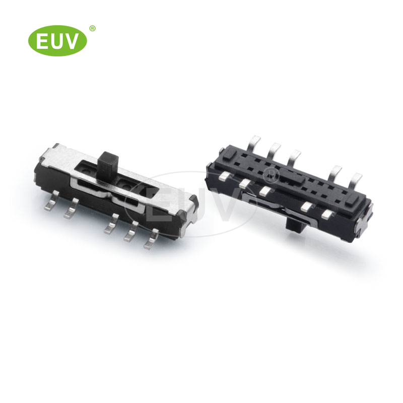 10P 正拔 2P4T 柄高2/3/4mm 貼片撥動開關