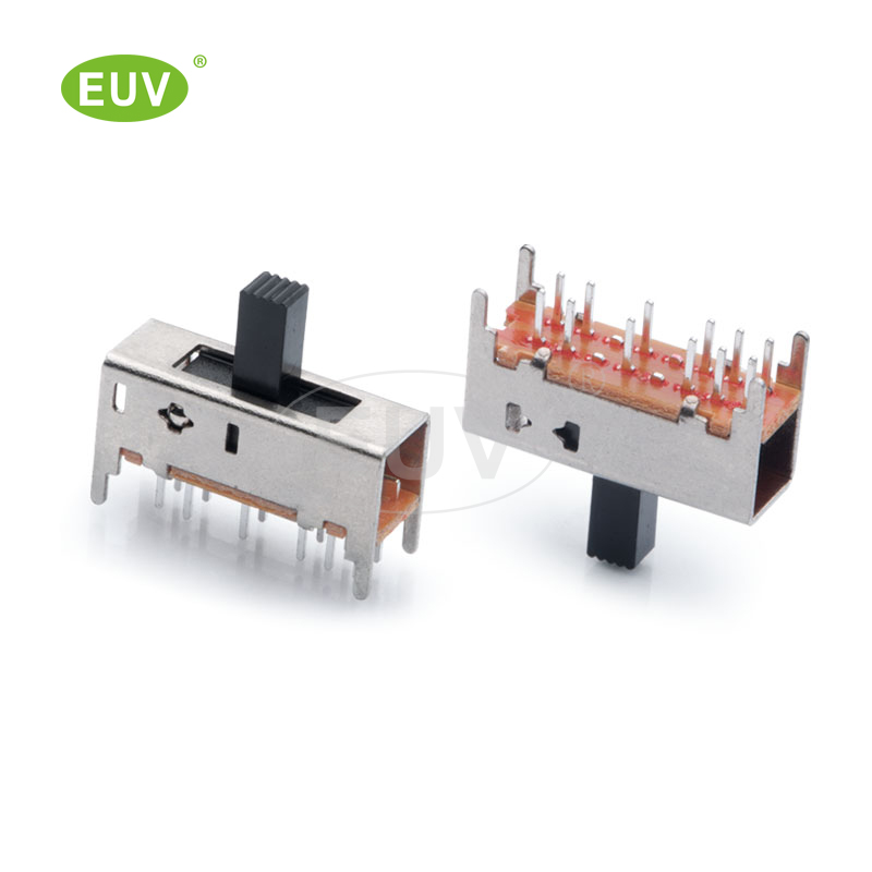 12P 正撥 2P5T 柄高2-10mm 插件撥動(dòng)開(kāi)關(guān)