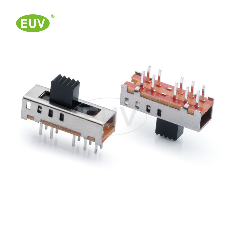 10P 正撥 2P3T 柄高2-10mm 插件撥動(dòng)開(kāi)關(guān)