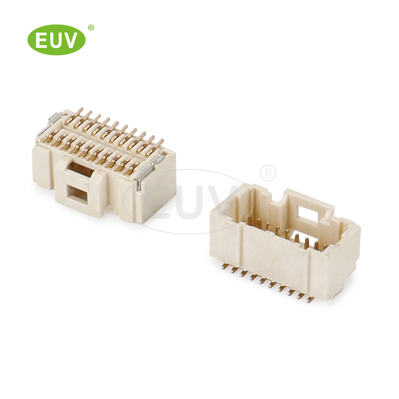 1.0mm間距 雙排立式貼片 帶扣 線對(duì)板連接器